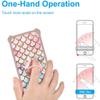 jioeuinly Case for TCL 4X 5g Case Compatible with TCL 4X 5g T601dl Phone Case Cover [with Tempered Glass Screen Protector][Hard PC + Soft Silicone][Gold Glitter+Luminous] JSF-YL view 4