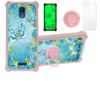 jioeuinly ATT Fusion Z Case Compatible with ATT Motivate Phone Case Cover [with Tempered Glass Screen Protector][Hard PC + Soft Silicone][Gold Glitter+Luminous] JSF-YHD view 1