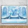 10x6.5ft Castle Backdrop Winter Wonderland Ice Castle Photography Backdrop Blue Ice Snowflake Background Winter Snow Landscape for Princess Girl Baby Shower Kids Birthday Party view 4