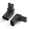 PNGKNYOCN IEC 320 C8 to C7 Power Adapter90 Degree 250V 2.5A 8 Figure C8 Male to C7 Female Extension Power Adapter2-Pack view 1