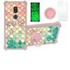 jioeuinly ATT Motivate 2 Case Compatible with ATT Motivate 2 Phone Case Cover [with Tempered Glass Screen Protector][Hard PC + Soft Silicone][Gold Glitter+Luminous] JSF-YL view 1
