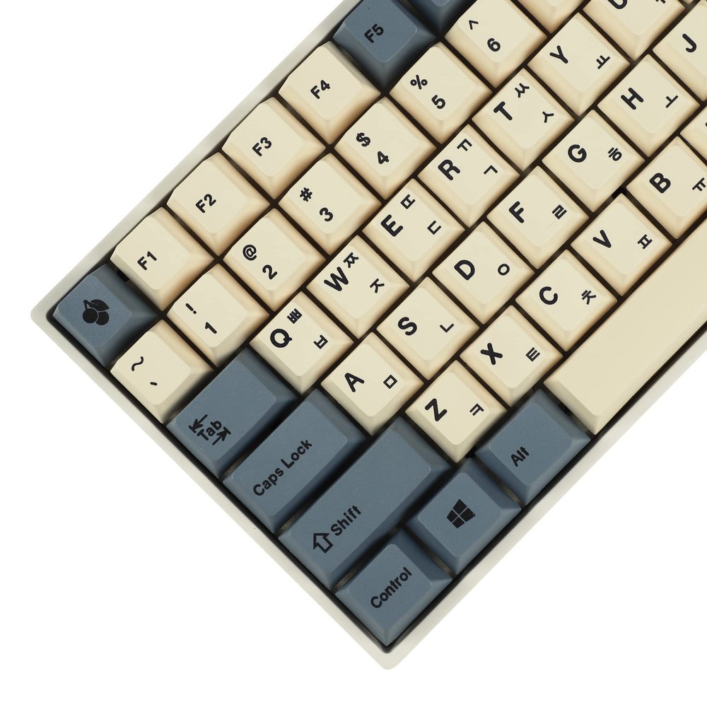 145 Apricot Yellow Korean Dye-Sub Mac Keycaps Thick PBT Cherry Profile Key caps for TKL 61 64 68 75 87 96 104 108 GMMK MX Mechanical Keyboard