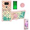 jioeuinly Cricket Ovation 2 Case Compatible with AT&T Maestro Max (2021) Phone Case Cover [with Tempered Glass Screen Protector][Hard PC + Soft Silicone][Gold Glitter+Luminous] JSF-YL view 1