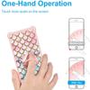 jioeuinly Cricket Ovation 2 Case Compatible with AT&T Maestro Max (2021) Phone Case Cover [with Tempered Glass Screen Protector][Hard PC + Soft Silicone][Gold Glitter+Luminous] JSF-YL view 4
