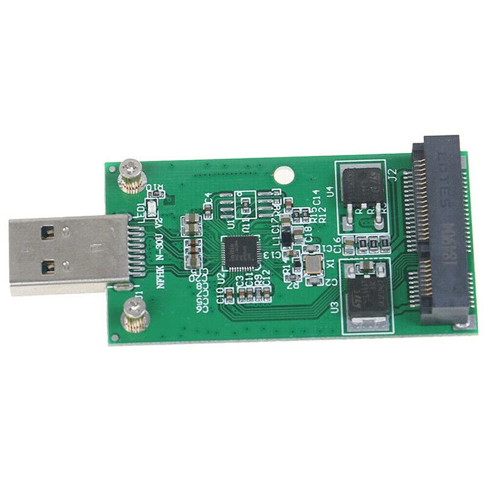 1 X USB3.0 to mSATA Adapter Card, Plug and Play SB 3.0 to Mini PCIE mSATA SSD External to USB 3.0 SSD Converter Adapter Transmitter for Windows 2000/xp/Vista/7/8