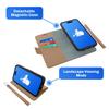 DefenderShield EMF Protection & 5G Anti Radiation iPhone 14 Pro - RFID Blocking EMF Shield Detachable Wallet Case with Magnetic Closure (Brown) view 3