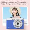 Focket Digital Camera, 4K 50MP Autofocus Vlogging Camera with 16X Digital Zoom, 2.88in LCD Screen Rechargeable Battery, Compact Kids Camera for Adults, Kids, Student, Teens, Beginners (Blue) view 3