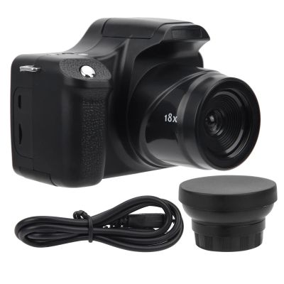 24 megapixel Digital Camera with 3.0 inch LCD Screen 18X Zoom SLR Camera Long Focal Length Portable Digital Camera(Standard Version + Wide-Angle Lens)