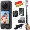 Insta360 X3 - Waterproof 360 Action Camera Bundle Includes Extra Battery, Charger, Invisible Selfie Stick, Lens Cap& 512GB Memory Card view 1