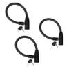 Urban August Child-Proof Refrigerator Lock for Kids & Adults - Lock for French Door Fridge and Cabinet (Small, Black, 3 Pack Keyed Alike) view 1