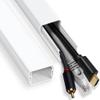 102in TV Wall Cord Hider, Cord Covers for Wall Mounted TV, Paintable TV Cable Hider Wall Kit, PVC Wire Hiders for TV on Wall, Cable Cover Wall Wire Cover, Cable Raceway White, 6X L17in W0.95 H0.59in view 1