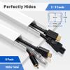 102in TV Wall Cord Hider, Cord Covers for Wall Mounted TV, Paintable TV Cable Hider Wall Kit, PVC Wire Hiders for TV on Wall, Cable Cover Wall Wire Cover, Cable Raceway White, 6X L17in W0.95 H0.59in view 2