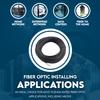 Cable Central LLC Armored Plenum 6 Strand Indoor/Outdoor Fiber Optic Distribution Cable, OS2 9/125 Singlemode, Corning Optical Fiber, Black, Spool, 500 Feet view 4