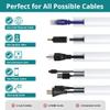 136in Corner Cable Concealer - One-Cord Corner Duct, Paintable Cord Cover, Cable Management Channel for Wall & Floor - 8 X L 17in, Black view 3