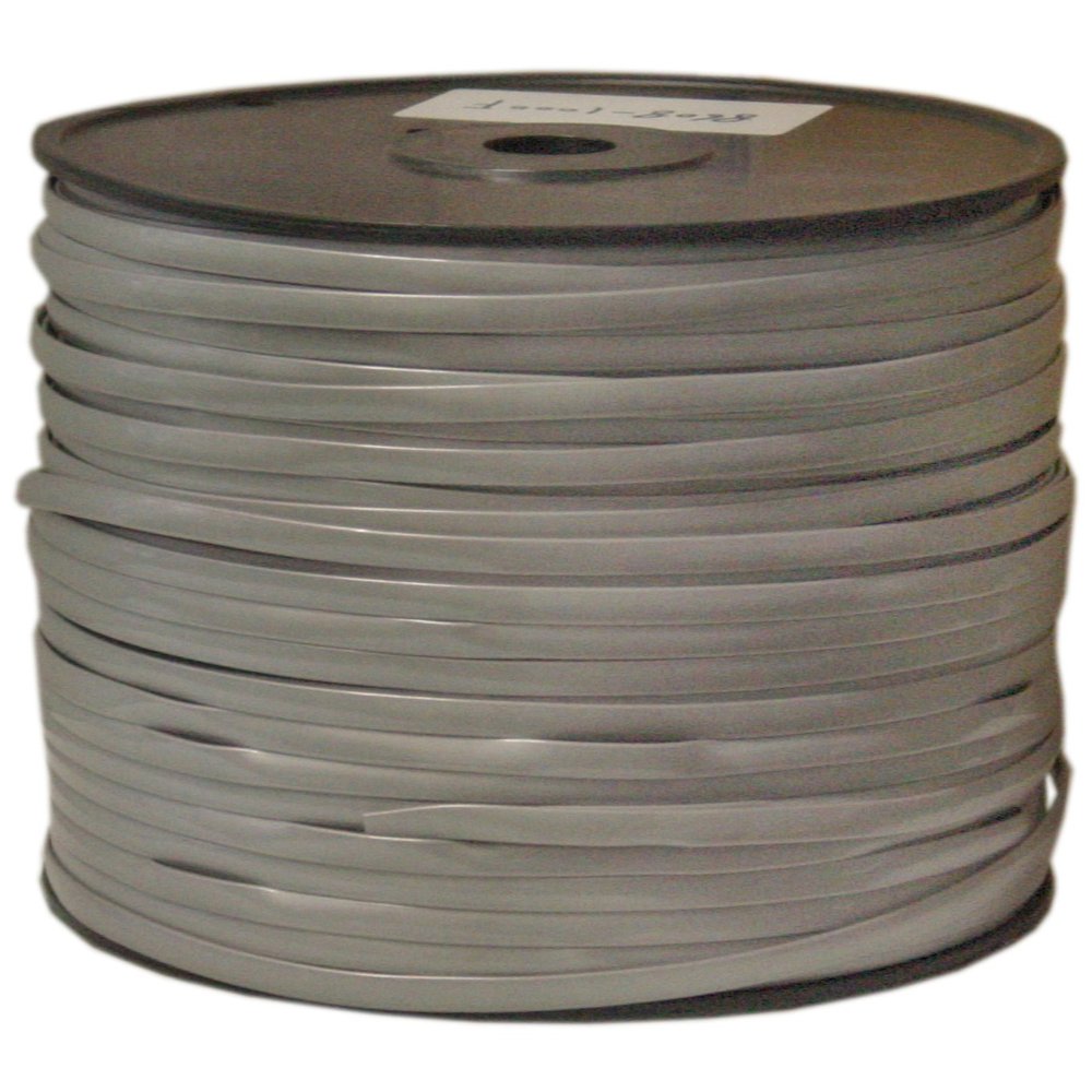 Cable Central LLC Bulk Phone Cord, Silver Satin, 28/8 (28 AWG 8 Conductor), Spool, 1000 Feet