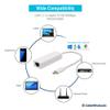 Cable Central LLC USB-C 3.1 to Gigabit (10/100/1000Mbps) Ethernet Adapter, White view 3