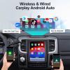 Car Stereo for Dodge Ram 2014-2018 1500 2500 3500, 10.4 Inch T-Style Android System Touchscreen Multimedia Player 4G+64G Built in Carplay Android Auto Navigation WiFi Bluetooth SWC HDMI view 3