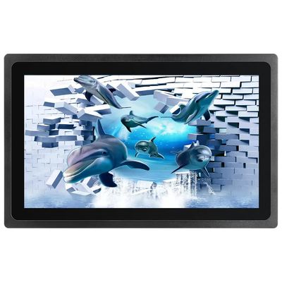 LEANGLE 15.6" 16:9Monitor Industrial Panel PC Embedded Display,Capacitive Touch Screen,2 or 6*COM,RS232 or RS485,Windows 10 or Linux Ubuntu