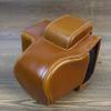 R10 Case, BolinUS Handmade PU Leather FullBody Camera Case Bag Cover for Canon EOS R10 with 18-45mm lens Bottom Opening Version + Neck Strap + Mini Storage Bag (Brown) view 4