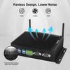 BASOARO Fanless PC, Industrial Mini PC Core i7 10810U, 64GB RAM 512GB SSD, Gigabit Ethernet, 2 RS232 COM, 2HD DP Triple Display, 6 USB, Dual Band WiFi, BT, Micro Computer Win 11 Pro view 4