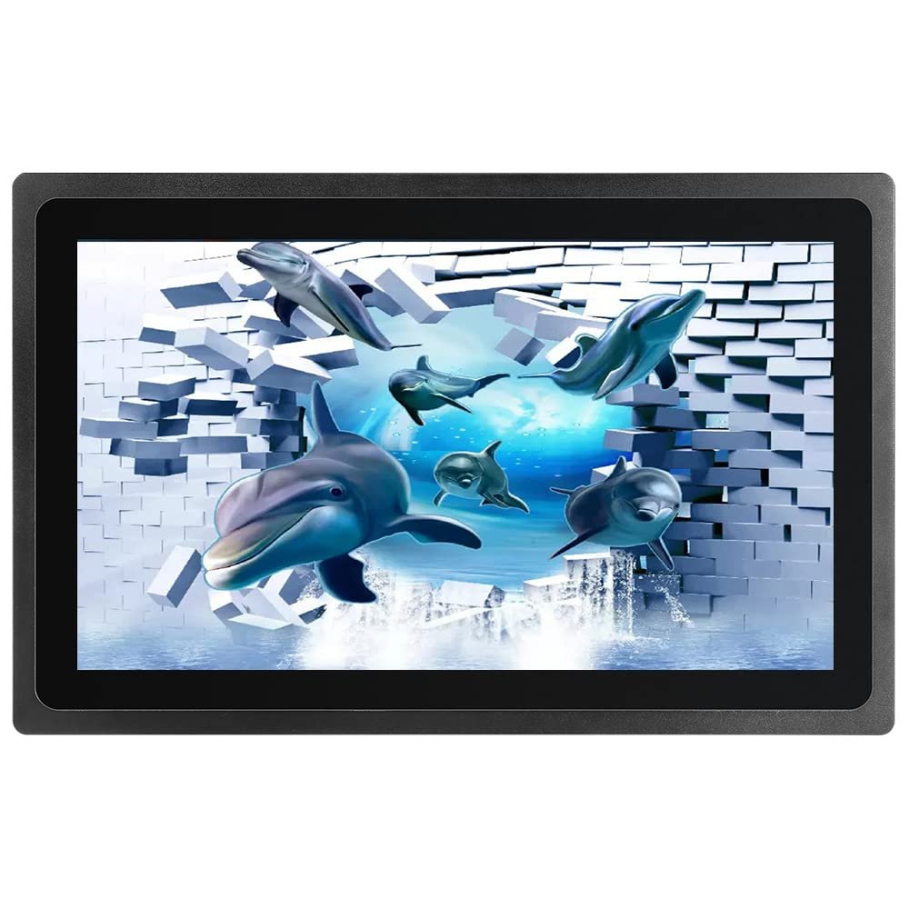 LEANGLE 15.6" 16:9Monitor Industrial Panel PC Embedded Display,Capacitive Touch Screen,2 or 6*COM,RS232 or RS485,Windows 10 or Linux Ubuntu