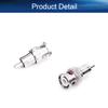Juvielich 10Pcs BNC Male Plug to RCA Male Plug Adapter Straight Connector Metal Silver view 3