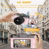 2024 Upgrade VJIANGER Digital Camera for Photography Vlogging Camera for YouTube with WiFi, 180 Flip Screen, 16X Digital Zoom, 52mm Lens, 2 Batteries, 32GB Micro SD Card(Pink) view 3