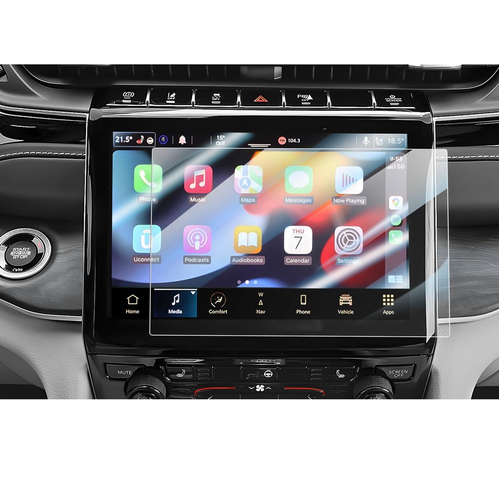 CDEFG 2021 2022 2023 2024 Grand Cherokee L Screen Protector Grand Cherokee L Limited/Overland/Summit/Summit Reserve Accessories 10.1" Tempered Glass