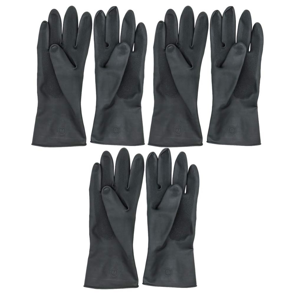 3 Pairs Hair Dye Gloves Waterproof Black Textured Reusable