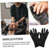 3 Pairs Hair Dye Gloves Waterproof Black Textured Reusable view 3