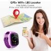4G Kids Smart Watch with GPS Tracker and Calling, IP67 Waterproof, 2-Way Calls, GPS Tracker, SOS Kids Cell Phone Wrist Watch for Age 3-14 Girls Boys Girls Christmas BirthdayBirthday Gifts (purple) view 2