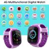 4G Kids Smart Watch with GPS Tracker and Calling, IP67 Waterproof, 2-Way Calls, GPS Tracker, SOS Kids Cell Phone Wrist Watch for Age 3-14 Girls Boys Girls Christmas BirthdayBirthday Gifts (purple) view 4