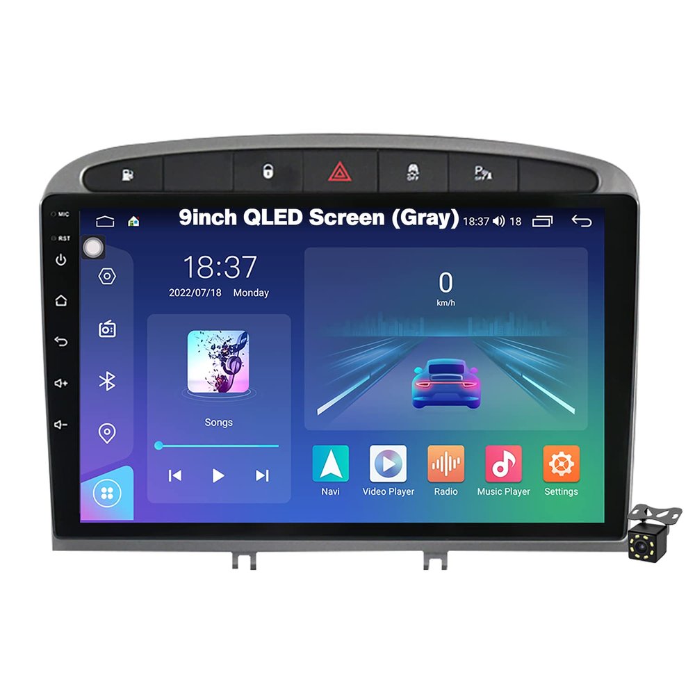 Android 12 Car Radio for Peugeot 408 308 308SW 2010-2016 Car Stereo Autoradio Head Unit with Bluetooth Navigation GPS WiFi DSP 4G FM RDS SWC+Backup Camera,M6 pro/4+64g/gy,9"