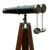 Floor Standing Admirals Bronzed with Leather Binoculars 62"- Nautical Telescope view 1