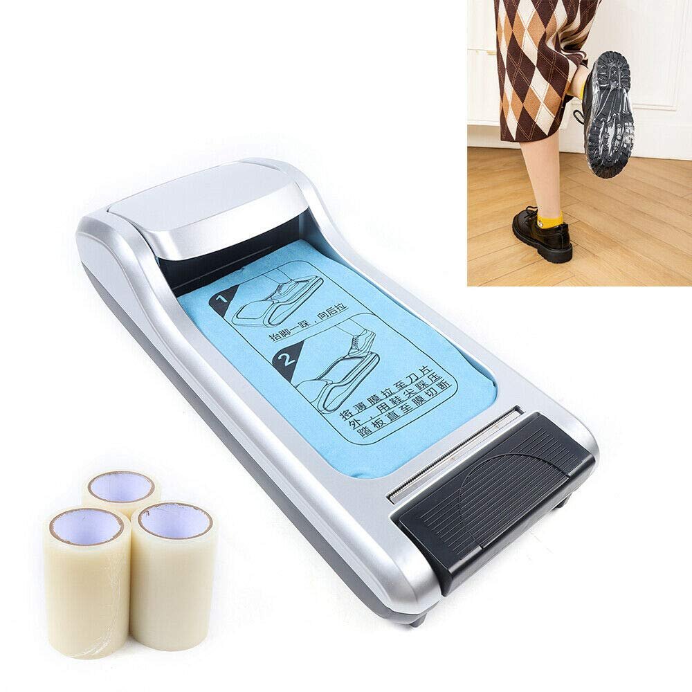 PROPFE Automatic Shoes Cover Machine Disposable Dispenser Machine Automatic Shoe Film Machine Automatic Shoe Cover Dispenser Shoe Wrapping Machine for Home Shop Office