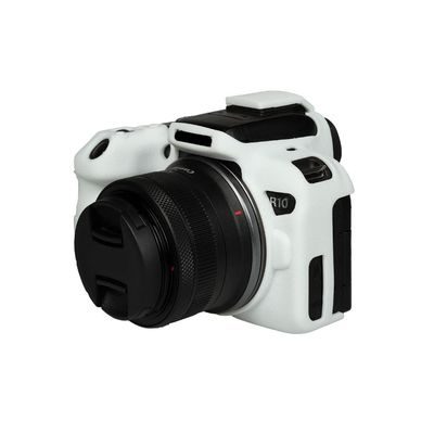 Camera Case Bag Soft Silicone White Rubber Armor Skin Body Cover Protector for Canon EOS R10 mirrorless Camera
