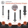 2 Pack 9" Black Faux Strap Hinges - Hand Forged Dummy Faux Hinge Handmade Rustic Iron Hinges for Farmhouse Shutter, Carriage Doors, Barn Door, Castle Door, and Gates The Fleur De Lis Series view 4