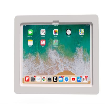 TABcare Anti-Theft Acrylic VESA Enclosure for Apple iPad 10 10.9" 2022, iPad 11" 2025 A16 with Free Wall Mount Kit & 90-Degree Angle USB C Charge Cable (White)