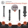 2 Pack 16" Black Faux Strap Hinges - Hand Forged Dummy Faux Hinge Handmade Rustic Iron Hinges for Farmhouse Shutter, Carriage Doors, Barn Door, Castle Door, and Gates The Nuevo Leon Series view 4