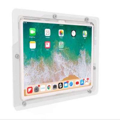 TABcare Anti-Theft Acrylic VESA Enclosure for Apple iPad 10 10.9" 2022, iPad 11" 2025 A16 with Free Wall Mount Kit & 90-Degree Angle USB C Charge Cable (Clear)