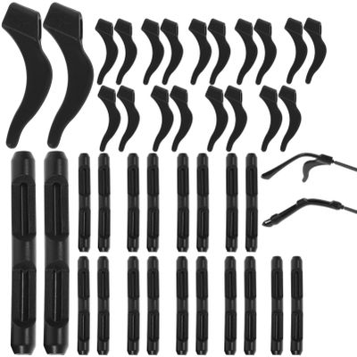 Angoily 20pairs Silicone Eyeglass Ear Cushions Slip Temple Tips for Comfortable Wear During Sports Outdoor Activities and Daily Use Fits Both Adults