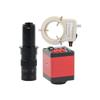 14MP VGA HDMI Lab Digital Industrial Soldering Repair Video Microscope Camera & 180X C-Mount Lens Whit 56-LED Adjustable Ring Light - Red view 1
