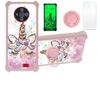 Lush Mint Lm5424g Case Compatible with Lush Mint Lm5424g Phone Case Cover [with Tempered Glass Screen Protector][Hard PC + Soft Silicone][Ring Support] [Gold Glitter+Luminous] JSF-JJS view 1