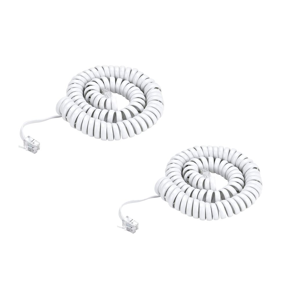 HAWAKA Telephone Cord, Uncoiled Phone Works with All Corded Landline Phones,Handset, Universally Compatible,for Use in Home or Office, Telephone Accessory (WH-2M)