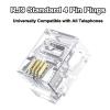 HAWAKA Telephone Cord, Uncoiled Phone Works with All Corded Landline Phones,Handset, Universally Compatible,for Use in Home or Office, Telephone Accessory (WH-2M) view 2