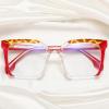 Melrose 2023 Fashion Vintage Anti Blue Light Women Glasse Retro Designer Eyeglasse Frame Ladies Clear Computer (2PCS C1+C8, 1, multiplier_x) view 4