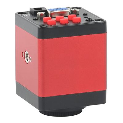 14MP VGA HDMI Lab Digital Industrial Soldering Repair Video Microscope Camera - Red