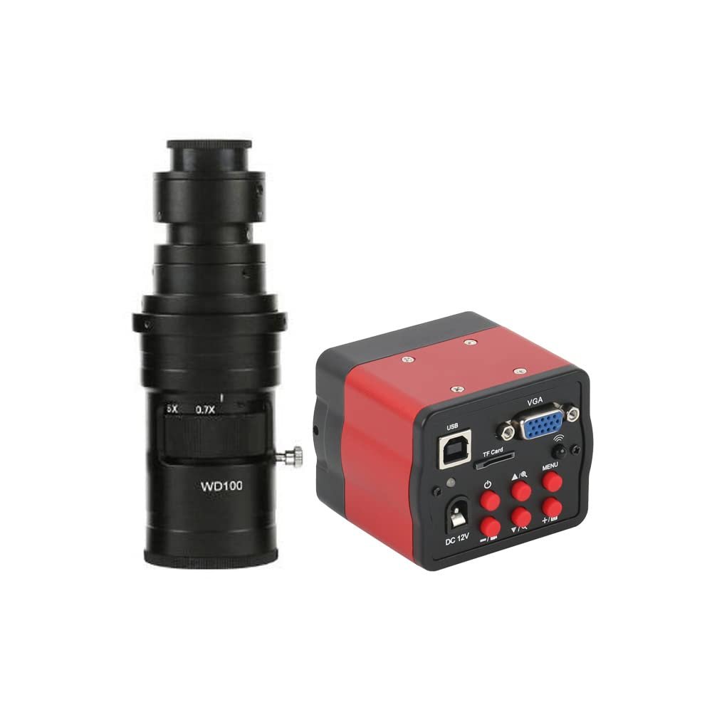 1080P VGA USB Video Recorder Industrial Electronic Digital Video Microscope Camera & 200X C-Mount Lens