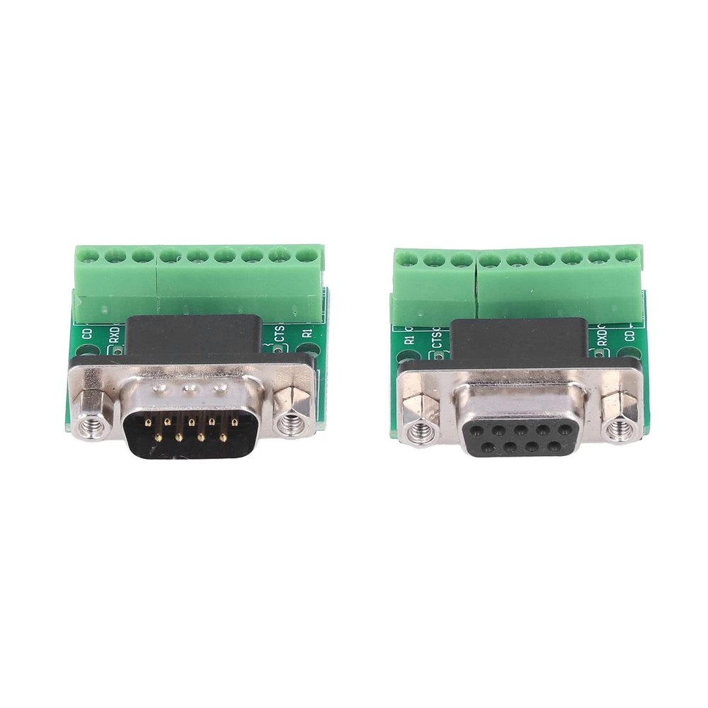 DB9 Male Female Connector Adapter, DB9 Male Female Screw Terminal Screw Terminal 9 Pin 9 Hole Conversion Board for RS232 RS485
