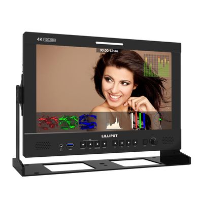 LILLIPUT Q13 10.1'' HDMI 2.0 2x12G-SDI PIP PBP Multiview 1500Nits on-Camera Monitor Full Screen Waveform Vector Scope 3D LUT HDR for Video Shooting (Q13-VBP with V Mount Plate)